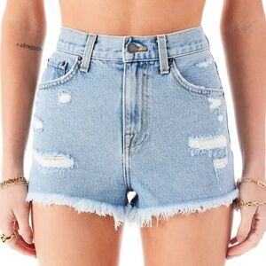 LF Carmar Adamite Rose Embroidered Denim‎ Shorts Size 23 New With Tags